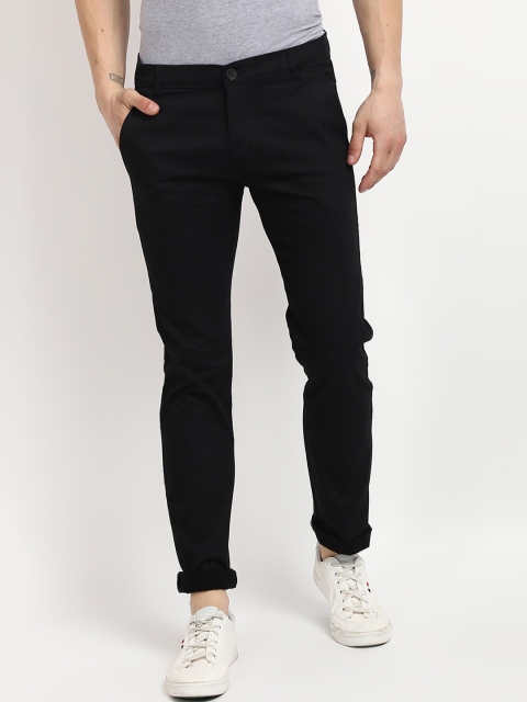 

V2 Value & Variety Men Black Regular Trousers
