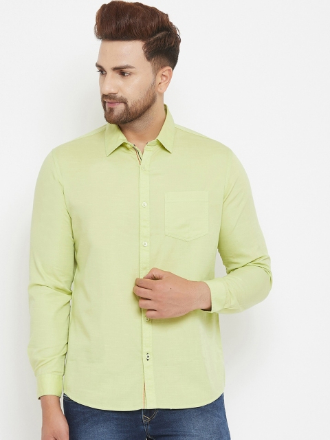 

Canary London Men Green Smart Slim Fit Casual Shirt