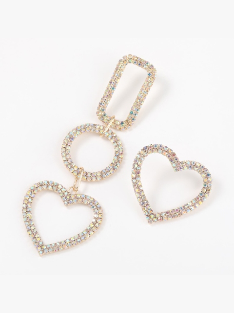 

YoungWildFree Silver-Toned Contemporary Drop Earrings