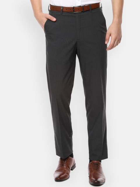 

Van Heusen Men Grey Formal Trousers