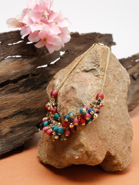 

NEUDIS Multicoloured Beaded Handcrafted Choker Necklace, Multi