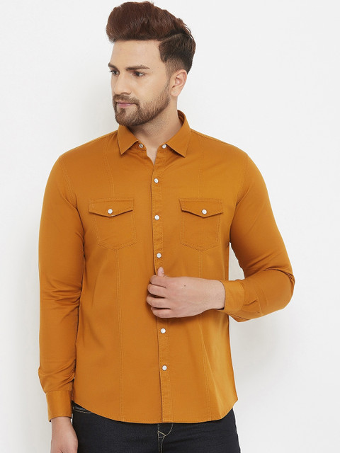

Canary London Men Mustard Slim Fit Casual Shirt