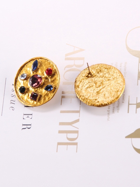 

YoungWildFree Gold-Toned Contemporary Studs Earrings