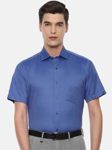 

Van Heusen Men Blue Solid Formal Shirt