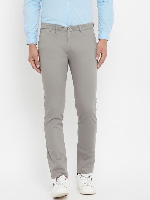 

Canary London Men Grey Slim Fit Regular Trousers