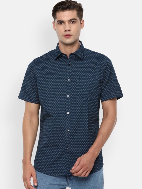 

Van Heusen Sport Men Navy Blue Slim Fit Micro Printed Casual Shirt