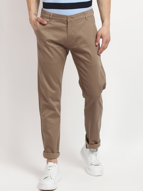 

V2 Value & Variety Men Beige Solid Chinos Trousers
