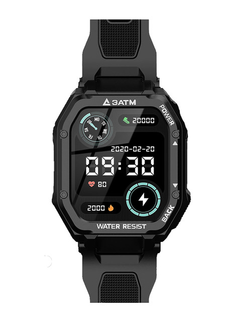 

OPTA Unisex Black Black Solid Bluetooth Fitness Smart Watch SB-241