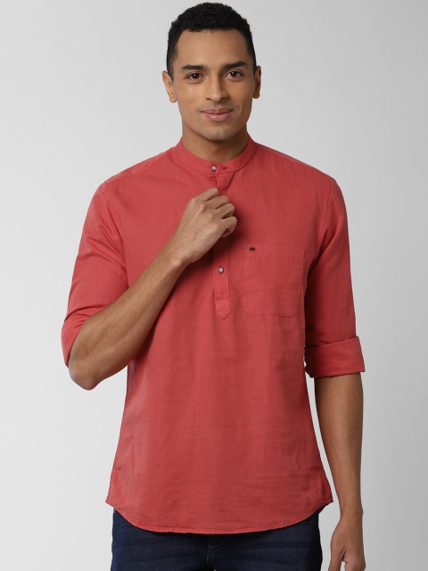 

Peter England Casuals Men Red Slim Fit Lenin Casual Shirt