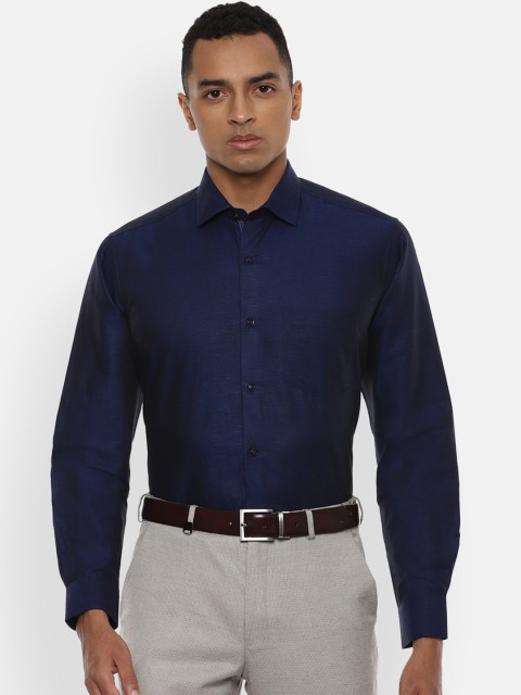 

Van Heusen Men Navy Blue Formal Shirt
