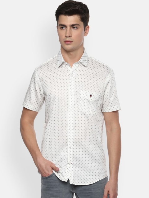 

Louis Philippe Sport Men White & Black Printed Slim Fit Casual Shirt