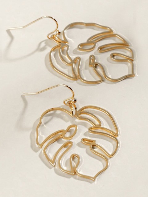 

YoungWildFree Gold-Toned Contemporary Drop Earrings