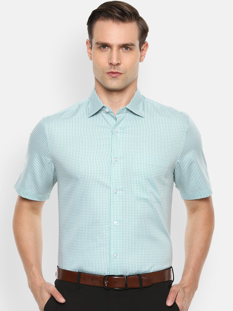 

Louis Philippe Men Blue Checked Casual Shirt