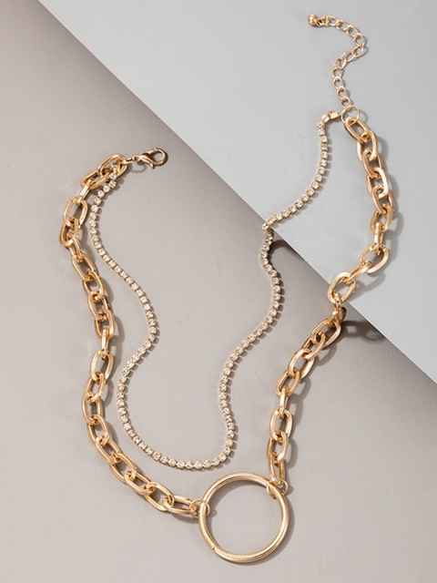

YoungWildFree Gold-Toned Brass Gold-Plated Layered Necklace