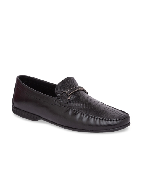 

Regal Men black Perforations Leather Loafers