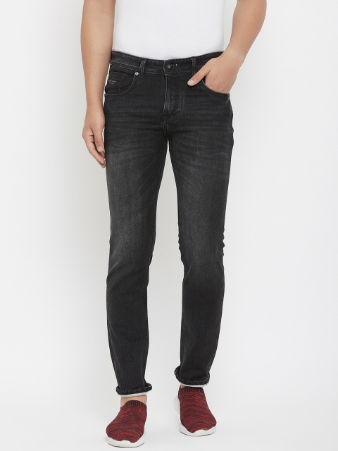 

Canary London Men Black Smart Slim Fit Low-Rise Mildly Distressed Light Fade Stretchable Jeans