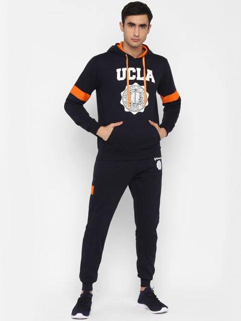 

UCLA Men Navy Blue & Orange Printed Track Suit