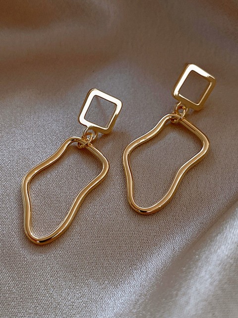 

YoungWildFree Women Gold-Toned Classic Drop Earrings