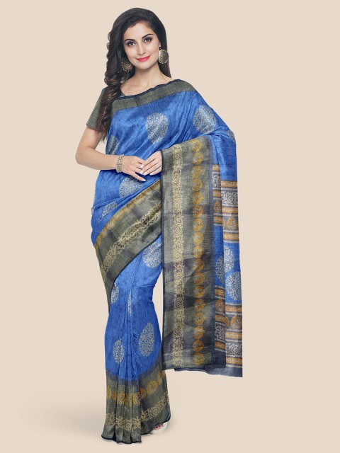 

Kalamandir Blue & White Printed Saree