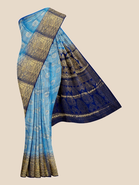 

Kalamandir Blue & Golden Woven Design Banarasi Saree