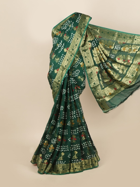 

Pothys Green & White Woven Design Zari Art Silk Saree
