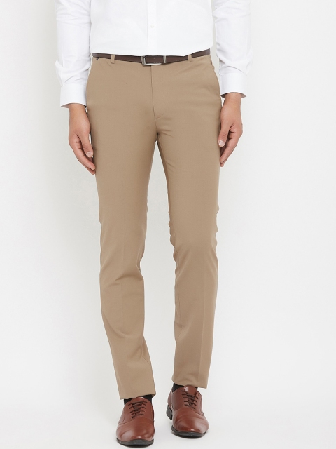 

Canary London Men Khaki Slim Fit Formal Trousers