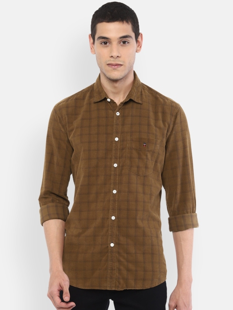 

Louis Philippe Sport Men Brown Cotton Slim Fit Checked Casual Shirt