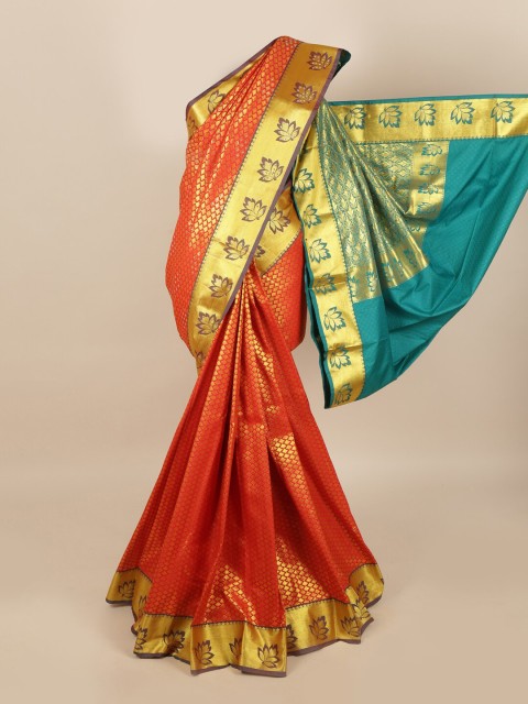 

Pothys Red & Golden Woven Design Saree