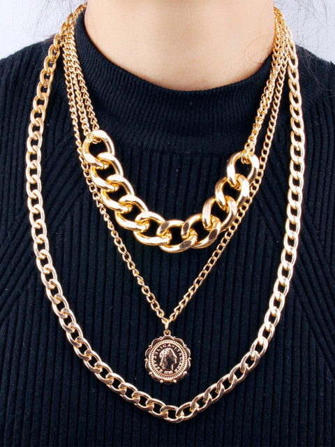 

YoungWildFree Gold-Toned Brass 18k Gold-Plated Layered Necklace