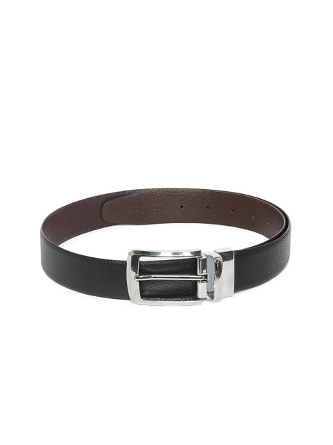 

LOUIS STITCH Men Black & Coffee Brown Solid Leather Reversible Formal Belt