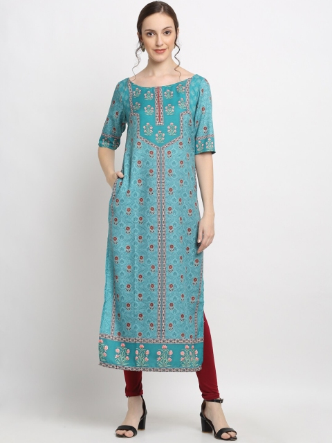 

DIVA WALK Women Blue Geometric Printed Kurta