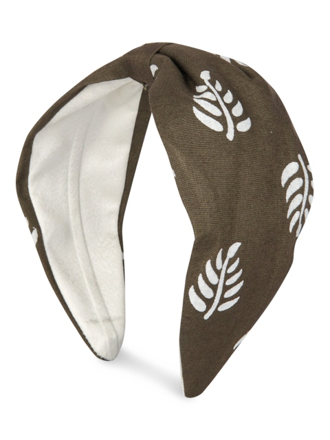 

YoungWildFree Women Olive Green & White Hairband