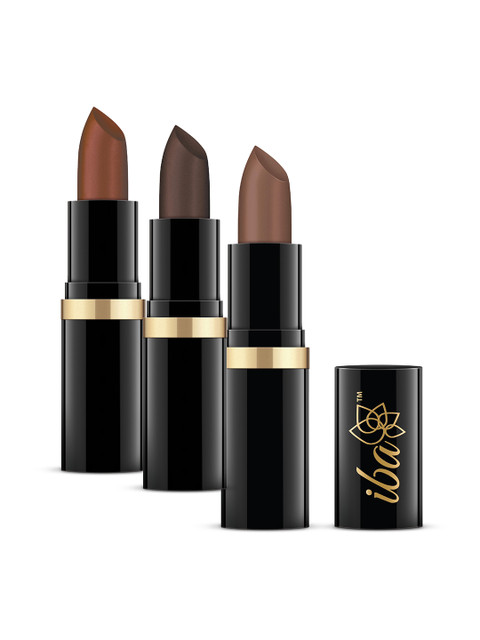

Iba Pack of 3 Halal Care Moisture Rich Glossy Lipstick Combo 4 - Brown