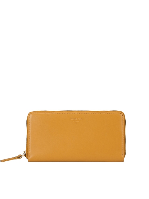 

Da Milano Women Mustard Leather Zip Around Wallet