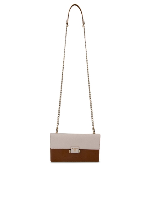 

Da Milano Beige Leather Structured Sling Bag