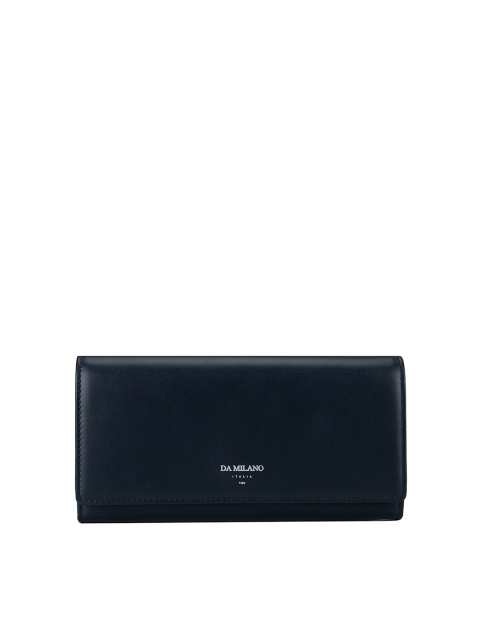 

Da Milano Women Blue & Brown Leather Two Fold Wallet