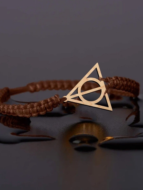 

Bigsmall Boys Brown & Gold Harry Potter Deathly Hallows Wooden Rakhi