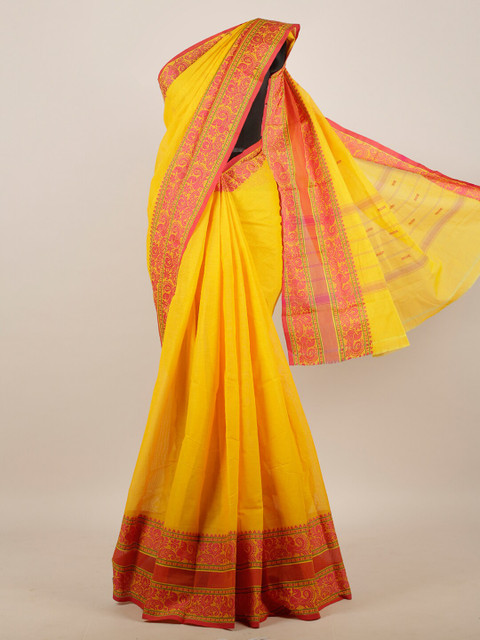 

Pothys Yellow & Pink Pure Cotton Saree