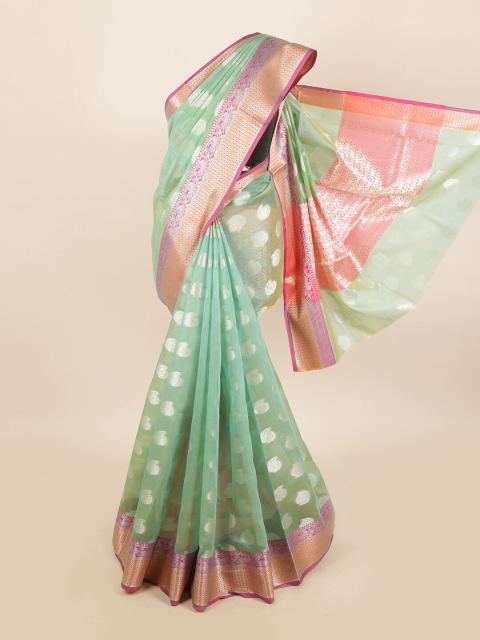 

Pothys Green & Purple Woven Design Zari Saree
