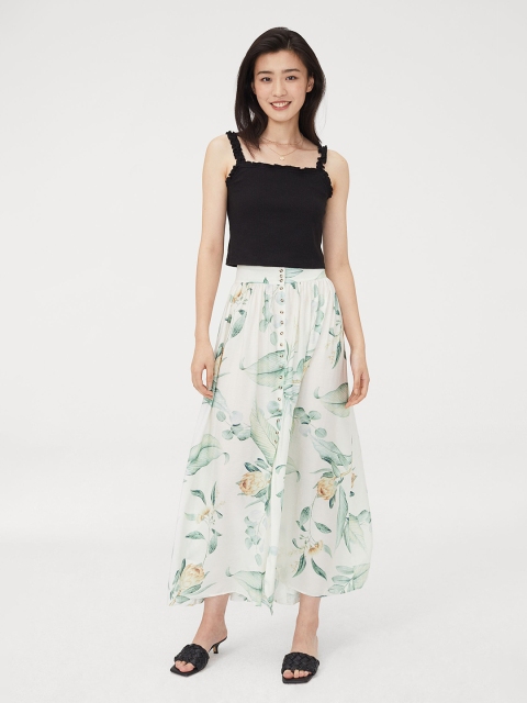 

H&M Women Black Ribbed Strappy Top