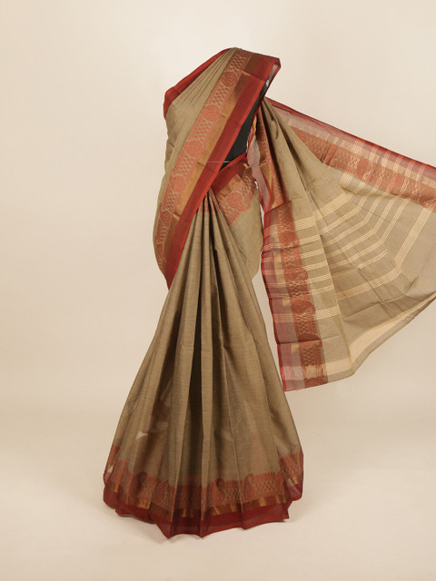 

Pothys Women Brown Pure Cotton Saree