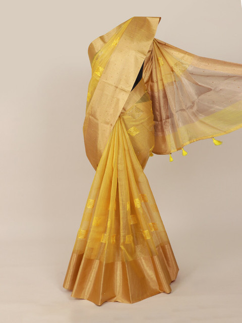 

Pothys Mustard Tissue Saree