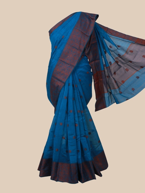 

Pothys Blue & Brown Printed Saree