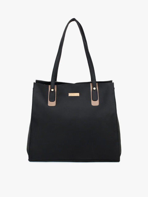 

LEGAL BRIBE Black PU Structured Shoulder Bag