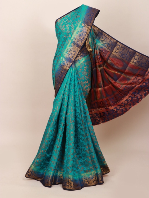 

Pothys Blue & Red Woven Design Art Silk Saree