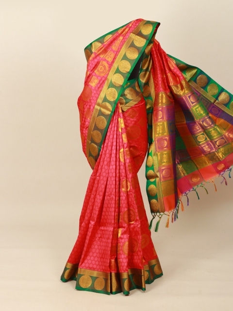 

Pothys Magenta & Green Woven Design Art Silk Saree