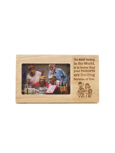 

Ferns N Petals Camel Brown Make Your Parents Smile Wooden Photo Frame