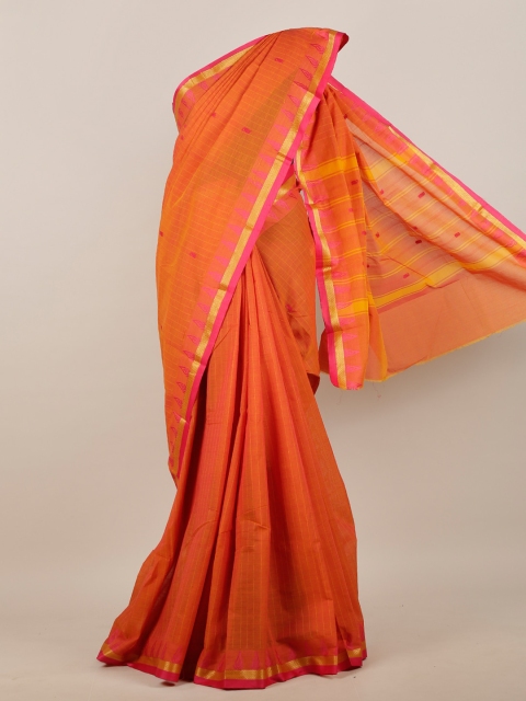 

Pothys Orange & Pink Pure Cotton Saree