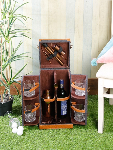 

BAR BOX Set Of 16 Rose Gold & Black Barware Tool Set