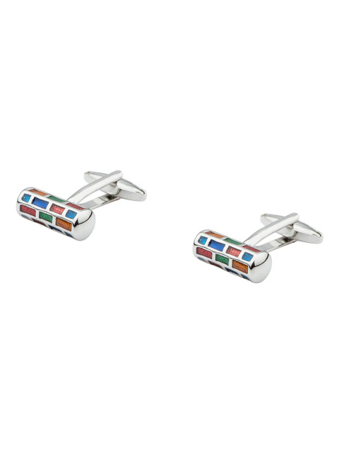 

The Tie Hub Multicoloured Cylinder Cufflink, Multi